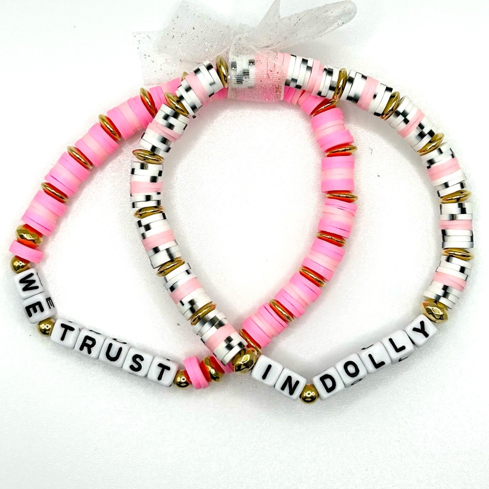 🌟IN DOLLY WE TRUST🌟 Clay Bracelet Set
